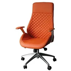 Bürostuhl Pantera high, 212604 Kunstleder orange, Gestell chrom