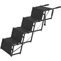 [en.casa] Colchester Hundetreppe 4-stufig Schwarz