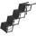 [en.casa] Colchester Hundetreppe 4-stufig Schwarz