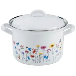 Riess Country Flora Fleisch- Kochtopf mit Deckel Ø16 cm 1,5 L Induktion