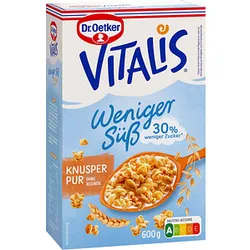 Dr.Oetker Vitalis Knusper Pur weniger süß Müsli 600,0 g