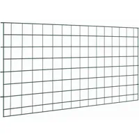 Teichzaun Set 5 pcs Grün 100 x 50 cm Stahl Gartenbarriere Terrassen-Trenner Mini