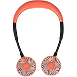 Wiederaufladbarer Tragbarer Nackenventilator Mit Led-beleuchtung, Stilvollem Design Und Doppelter Luftstromfunktion, Ideal Für Reisen, Outdoor-aktivitäten Und Das Büro.