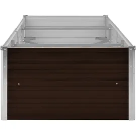 vidaXL Garten-Hochbeet verzinkter Stahl 240 x 80 x 45 cm Braun