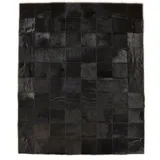 KUHFELL online & NOMAD Fellteppich PATCHWORK KUHFELL TEPPICH 160 x 200 cm IN DIVERSEN FARBEN, echtes Fell schwarz