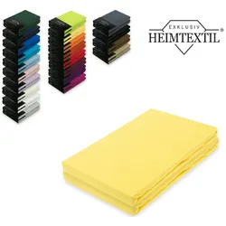 EXKLUSIV HEIMTEXTIL Marke Topper Jersey Spannbettlaken Doppelpack 200x220 cm Gelb