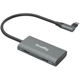 SmallRig 4598 USB-C Hub 4-in-1 PD 100W / USB-C 3.1/USB-C 2.0 mit Audio Adapter x 2