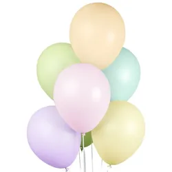 10 pastell Luftballons Mix bunt