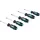 Makita Schraubendreher-Set E-10534 5-tlg. Blau/Schwarz