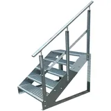 Kaminbau Mierzwa Treppe Freistehend 5 Stufen 100 cm Edelstahl