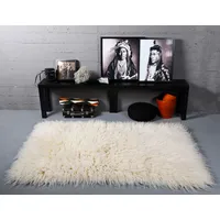 THEKO Flokati XXL" ¦ beige ¦ Wolle ¦ Maße (cm): B: 70 H: 10