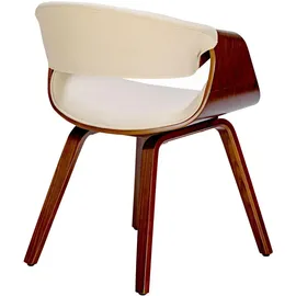 CLP Esszimmerstuhl Foley I Mit Armlehne Und Holzgestell I Küchenstuhl Und Wohnzimmerstuhl