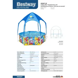 BESTWAY Steel Pro Frame Pool Baby-Pool Ø 183 x 51 cm (5618T)
