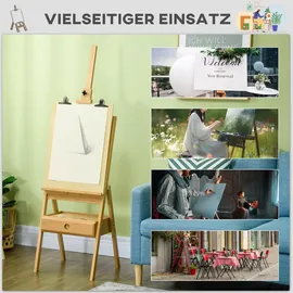 Vinsetto Staffelei 1 St. 43,5 x 43 x 150-190 cm beige