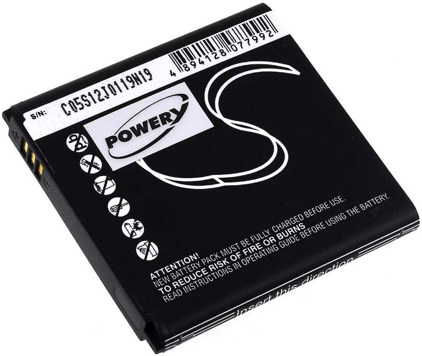 Powery Akku für Samsung SM-C101 Smartphone-Akku 2100 mAh (3.8 V) schwarz