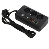 Steckdosenleiste, 3 Fach 5 USB Mehrfachsteckdose mit Timer Funktion Steckerleiste 2M Kabel Steckdosen für Zuhause Büro