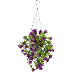 Kunstblume I.GE.A. "Petunien-Hänger mit Hängeampel Petunien Pflanze mit Blüten", lila (lavender), B:27cm H:52cm L:16cm, Polyester, Kunstpflanzen, Künstliche Blumen Seidenblumen Sommerblüher Hängeblume