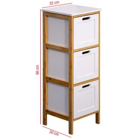 Mobili Rebecca Nachttisch, Weiß, Holzwerkstoff, Rechteckig, 30x86x32 cm Schlafzimmer, Nachttische