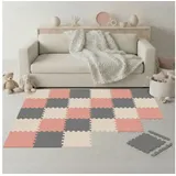 LittleTom 27 Teile Spielmatte Baby Puzzlematte 30x30 Krabbelmatte Bodenmatte Kinderzimmer