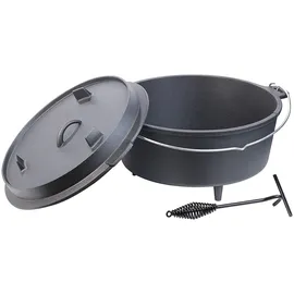 Rosenstein & Söhne Dutch Oven 12 l Gusseisen schwarz
