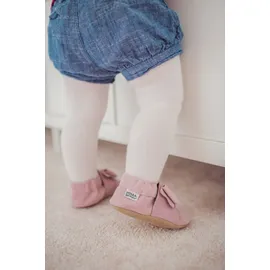 HOBEA-Germany Krabbelschuhe Schleife altrosa 18/19 (6 - 12 Monate) Krabbelsohle