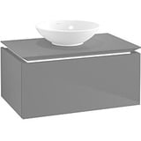 Villeroy & Boch Legato Waschtischunterschrank B601L0FP 80x38x50cm, mit LED-Beleuchtung, Glossy Grey