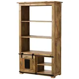 Massivmoebel24 Regal 100 x 45 x 175 cm Natur lackiert