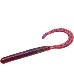 Kunstköder Wurm/Worm Curly Tail Plum Spinnfischen EINHEITSGRÖSSE