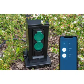 Unitec WIFI Gartensteckdosensäule