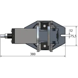 Optimum Schraubstock Metall 75 mm grau
