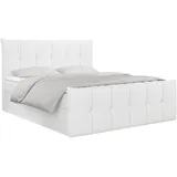 MKS Meble MKS Boxbett, Weiß, Textil, 2-Sitzer, H3, Rechteckig, 140x200 cm, Schlafzimmer, Betten, Boxspringbetten