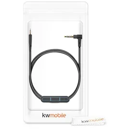 kwmobile Kopfhörerkabel für Bose QuietComfort 35 / 35II / 25 / QC25 / QC35 II / QC35 / On-Ear 2 / OE2 / OE2i / SoundTrue - Ersatz Kabel 150 cm - Schwarz