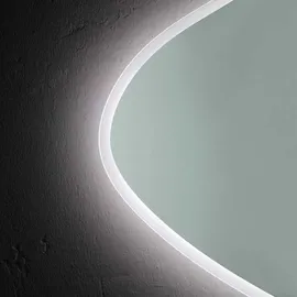 Kiamami Valentina - Umkehrbarer Tropfspiegel 100x75 cm Hinterleuchtet mit Umkehrbaren Leds