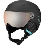 - Quiz Visor, Black Blue Matte, Orange Gun, Small, Snow Helmets, Unisex, Children