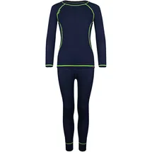 TROLLKIDS Merino Funktionsunterwäsche-set - Navy / Viper Green - 98 cm