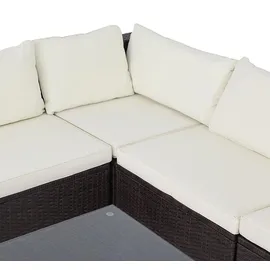 CASARIA Garten-Lounge-Set 16-tlg. braun/creme