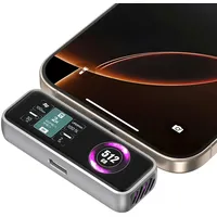 ZIKE Z791C Magnetic Portable SSD 512 GB, Externer SSD-eingebauter Lüfter, 4K 120fps ProRes-Videoaufnahme, USB3.2 Gen2 bis zu 990MB/s, Unterstützt PD3.0-Port 27W Laden Kompatibel mit iPhone 16/15