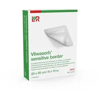 Lohmann & Rauscher Vliwasorb sensitive border 20x25cm superabs.Wundv.