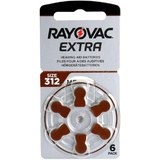 6x RAYOVAC Extra Advanced mit Active Core Technology 312 - die neuste Generation an Hörgerätebatterien