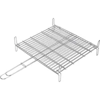 Sauvic Doppelgrill 35x40 cm aus Edelstahl Silber