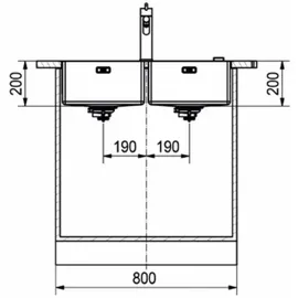 Franke Box BXX 220-36-36 A flächenbündig Doppelspüle edelstahl (127.0476.704/11029)