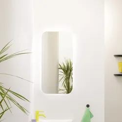 burgbad b:me Max Spiegel mit umlaufender LED-Beleuchtung, 40 cm, Spiegel,