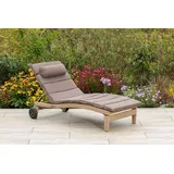 Merxx Andalusia Gartenliege 208 x 90 x 100 cm natur inkl. Rollen