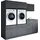 laundreezy Mehrzweckschrank-Set 236 x 200 x 68 cm Grau