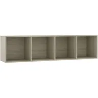 vidaXL Bücherregal/TV-Schrank Sonoma-Eiche 143×30×36 cm