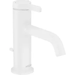 hansgrohe Axor One Waschtischarmatur 48000700 Ausladung 130mm, mit Zugstangen-Ablaufgarnitur, mattweiß