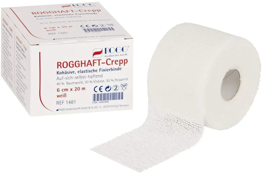 ROGGHAFT Crepp Binde 8 cmx20 m weiß 1 St