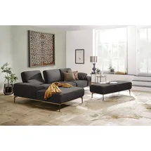 W.Schillig Eckcouch Leder 3-Sitzer Braun