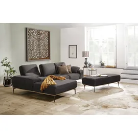 W.Schillig Eckcouch Leder 3-Sitzer Braun
