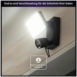 Philips Hue Secure Flutlichtkamera für den Außenbereich - Schwarz